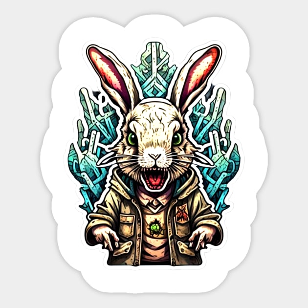 Zombie Rabbit Sticker by Sugarori